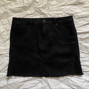 Kensie Black Denim Skirt
